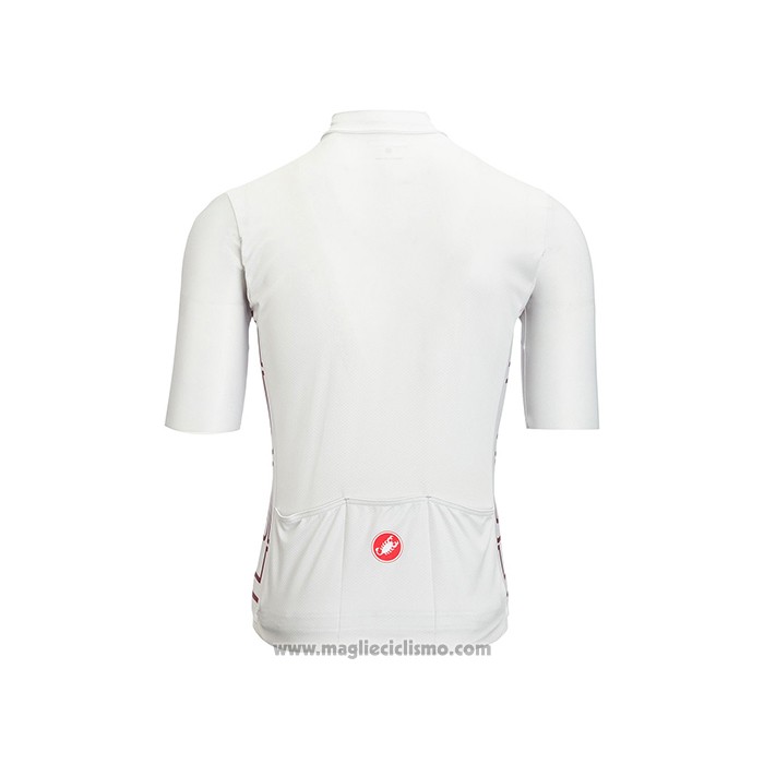 2021 Abbigliamento Ciclismo Castelli Bianco Manica Corta e Salopette