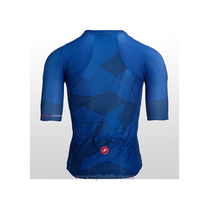 2021 Abbigliamento Ciclismo Castelli Blu Manica Corta e Salopette