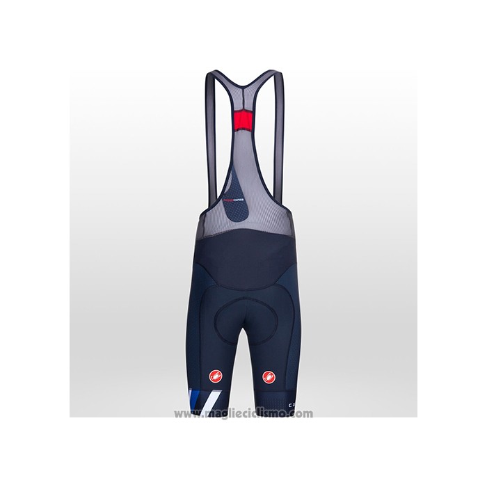 2021 Abbigliamento Ciclismo Castelli Blu Nero Bianco Manica Corta e Salopette