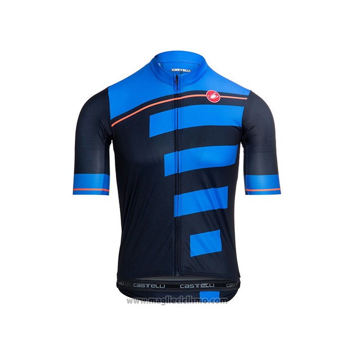 2021 Abbigliamento Ciclismo Castelli Blu Nero Manica Corta e Salopette
