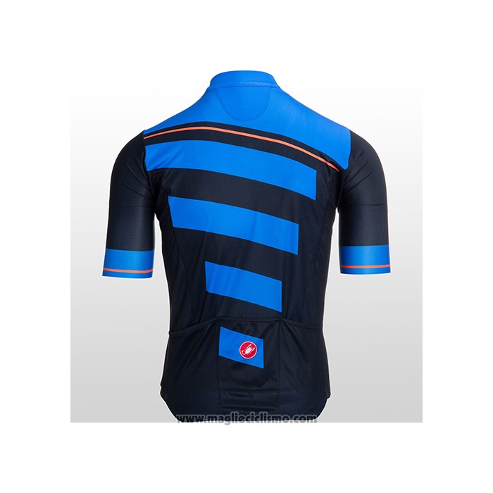 2021 Abbigliamento Ciclismo Castelli Blu Nero Manica Corta e Salopette