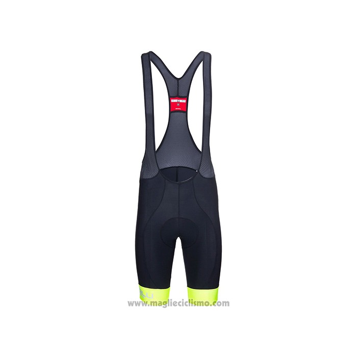 2021 Abbigliamento Ciclismo Castelli Chiaro Giallo Bianco Manica Corta e Salopette