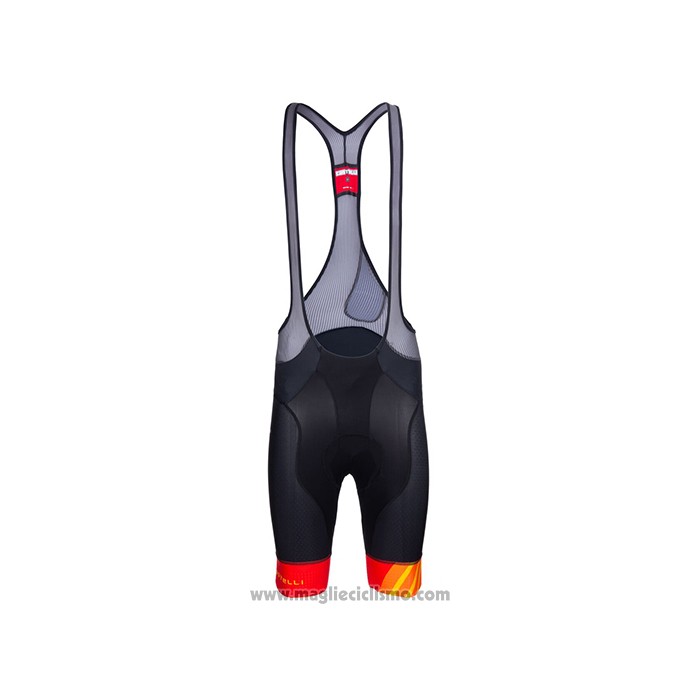 2021 Abbigliamento Ciclismo Castelli Giallo Arancione Manica Corta e Salopette