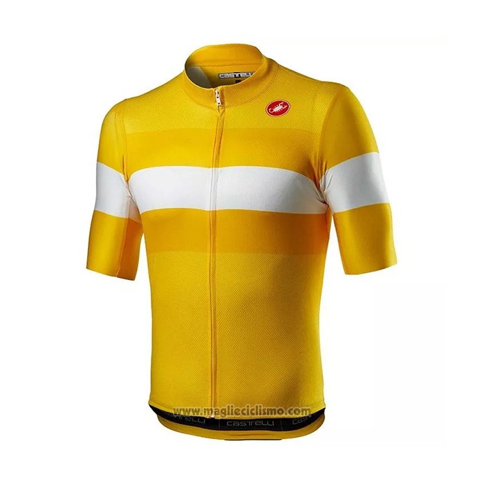 2021 Abbigliamento Ciclismo Castelli Giallo Manica Corta e Salopette