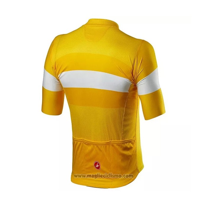 2021 Abbigliamento Ciclismo Castelli Giallo Manica Corta e Salopette