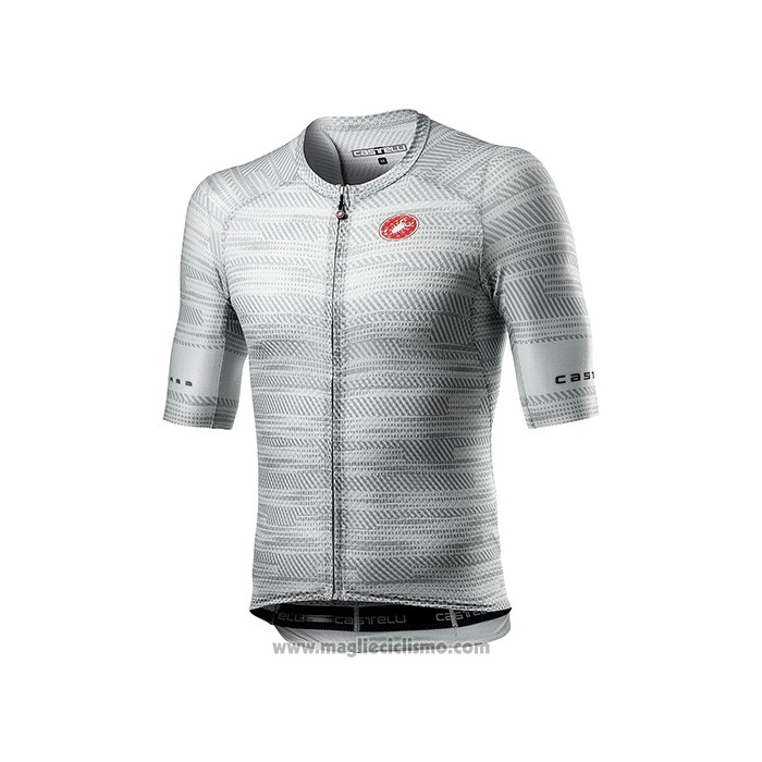 2021 Abbigliamento Ciclismo Castelli Grigio Bianco Manica Corta e Salopette