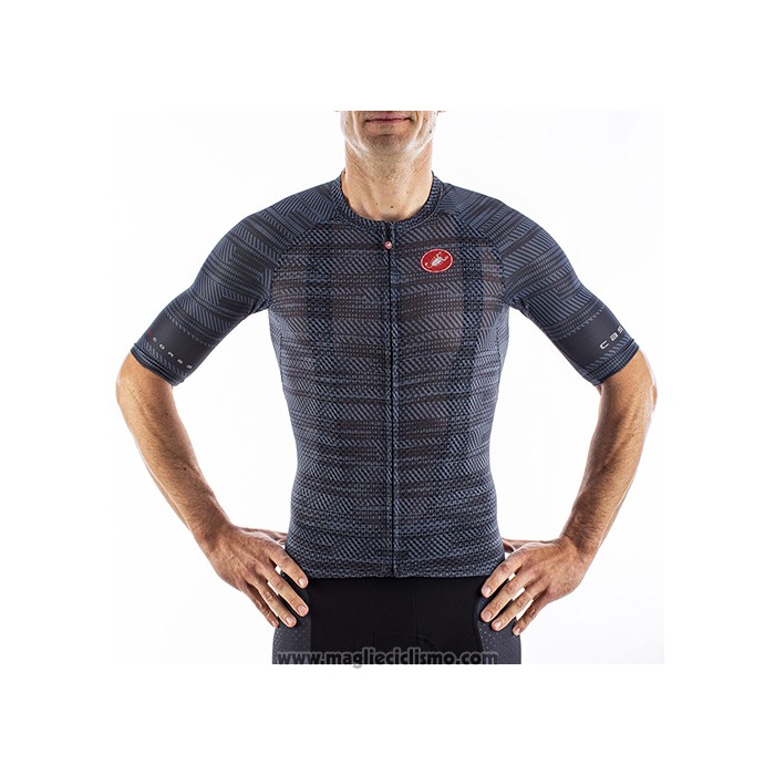 2021 Abbigliamento Ciclismo Castelli Grigio Blu Manica Corta e Salopette