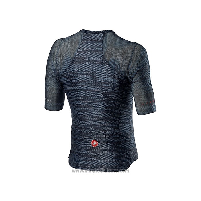 2021 Abbigliamento Ciclismo Castelli Grigio Blu Manica Corta e Salopette