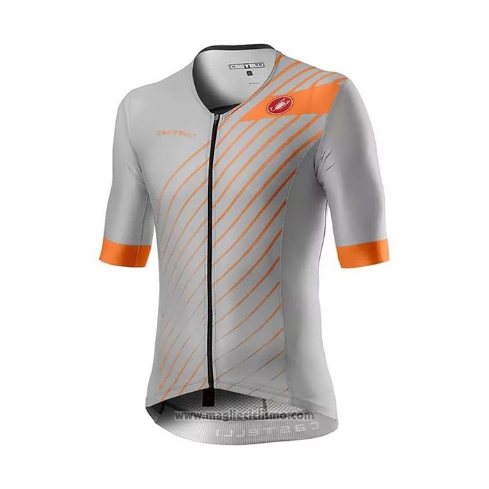 2021 Abbigliamento Ciclismo Castelli Grigio Manica Corta e Salopette