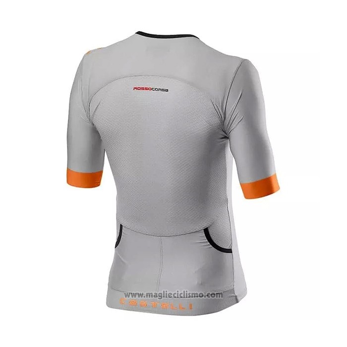 2021 Abbigliamento Ciclismo Castelli Grigio Manica Corta e Salopette