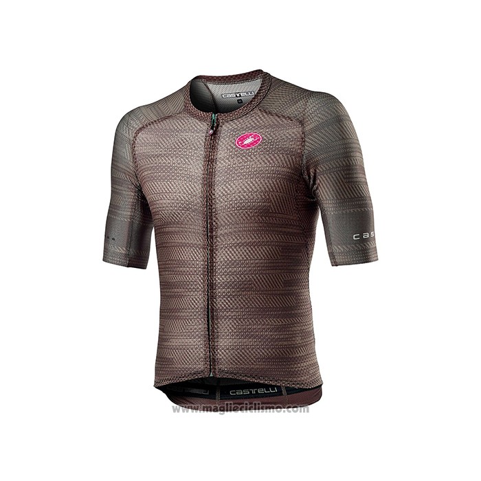 2021 Abbigliamento Ciclismo Castelli Marrone Manica Corta e Salopette