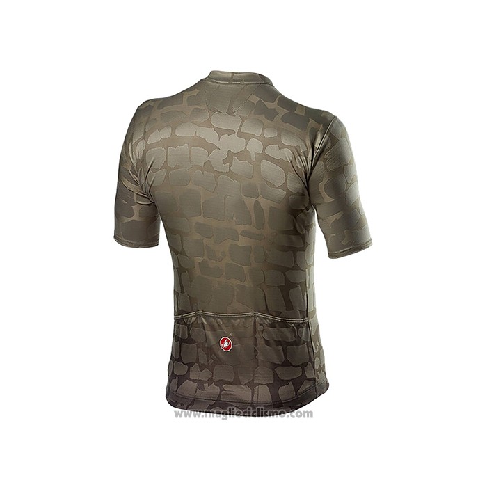 2021 Abbigliamento Ciclismo Castelli Marrone Verde Manica Corta e Salopette