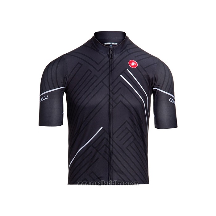 2021 Abbigliamento Ciclismo Castelli Nero Bianco Manica Corta e Salopette