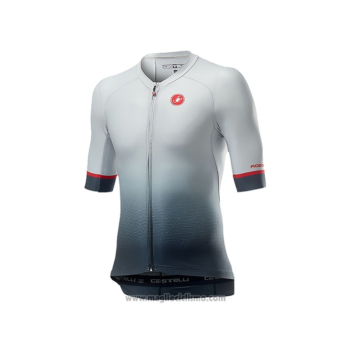 2021 Abbigliamento Ciclismo Castelli Nero Grigio Bianco Manica Corta e Salopette