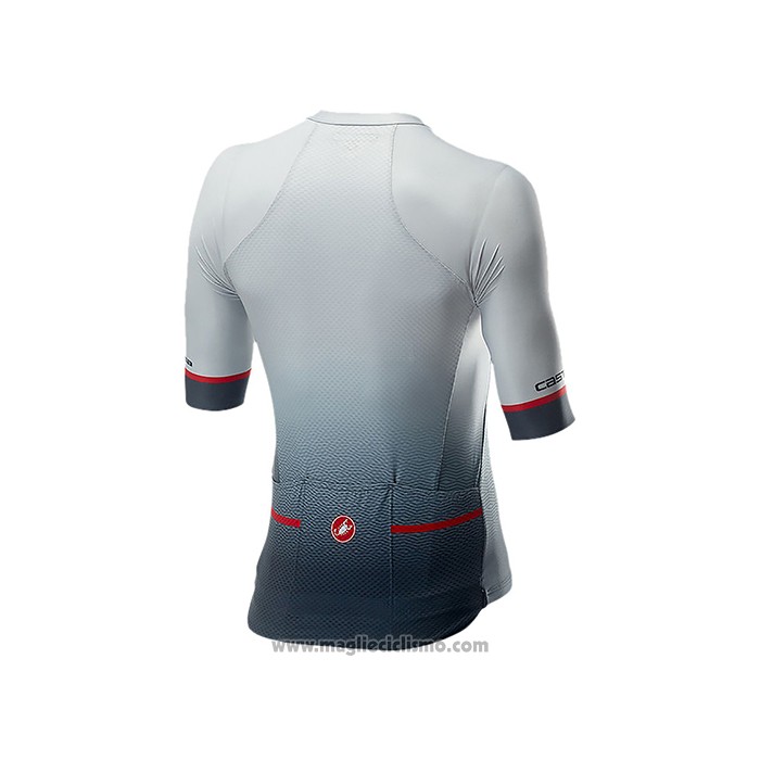 2021 Abbigliamento Ciclismo Castelli Nero Grigio Bianco Manica Corta e Salopette