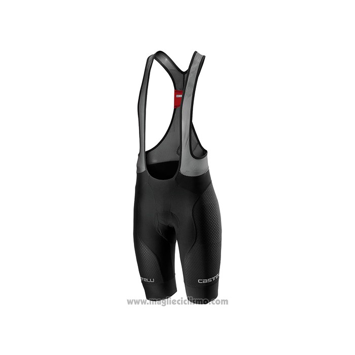 2021 Abbigliamento Ciclismo Castelli Nero Grigio Bianco Manica Corta e Salopette