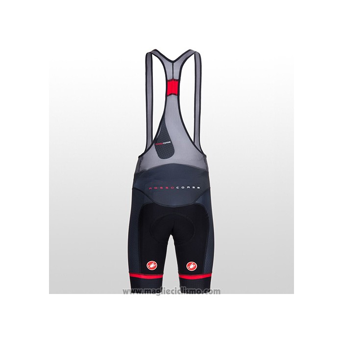 2021 Abbigliamento Ciclismo Castelli Rosso Bianco Manica Corta e Salopette