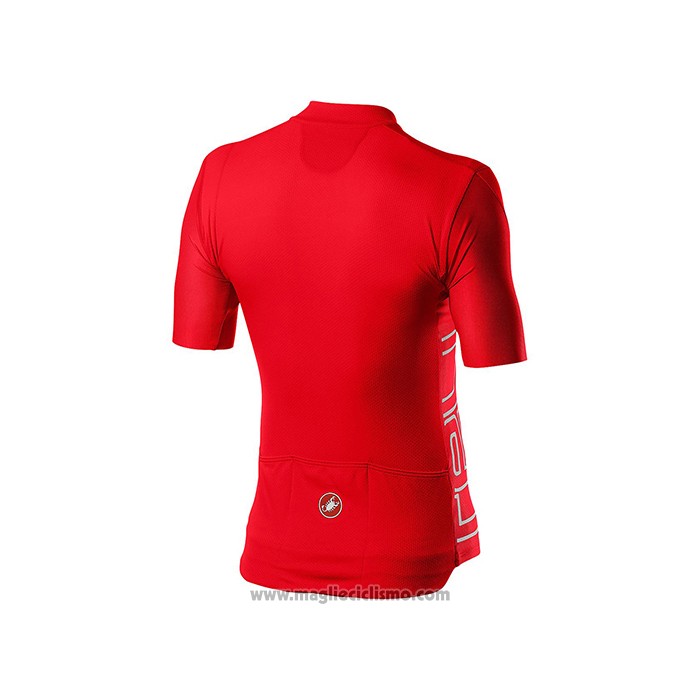 2021 Abbigliamento Ciclismo Castelli Rosso Manica Corta e Salopette