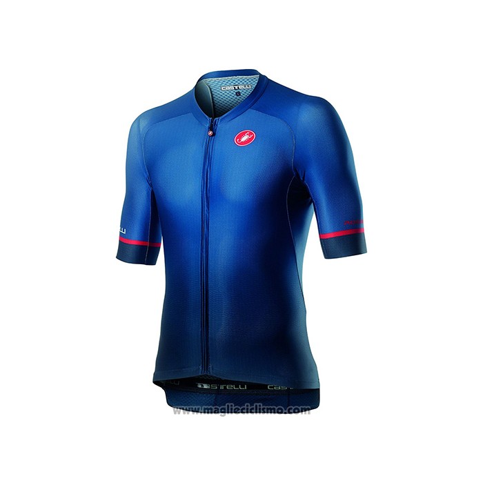 2021 Abbigliamento Ciclismo Castelli Scuro Nero Blu Manica Corta e Salopette