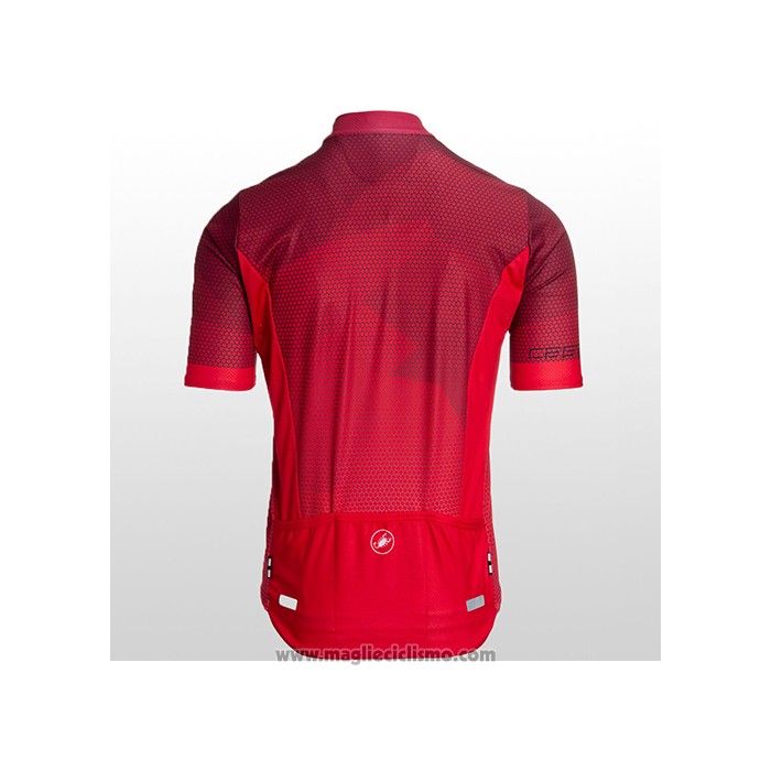 2021 Abbigliamento Ciclismo Castelli Scuro Rosso Manica Corta e Salopette