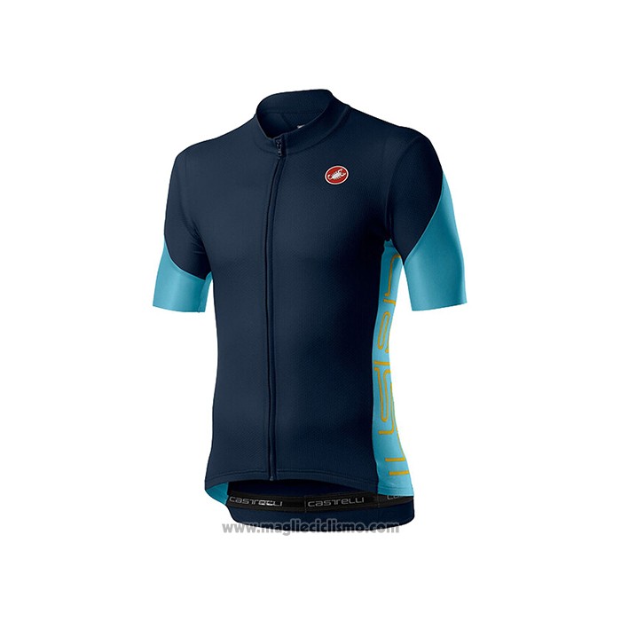 2021 Abbigliamento Ciclismo Castelli Spento Blu Manica Corta e Salopette