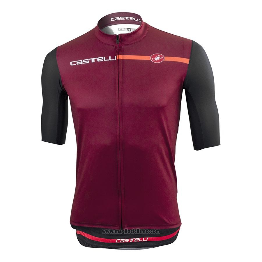 2021 Abbigliamento Ciclismo Castelli Spento Rosso Manica Corta e Salopette