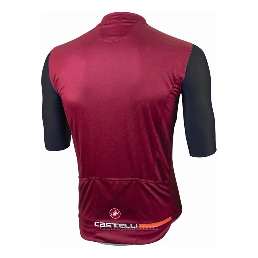 2021 Abbigliamento Ciclismo Castelli Spento Rosso Manica Corta e Salopette