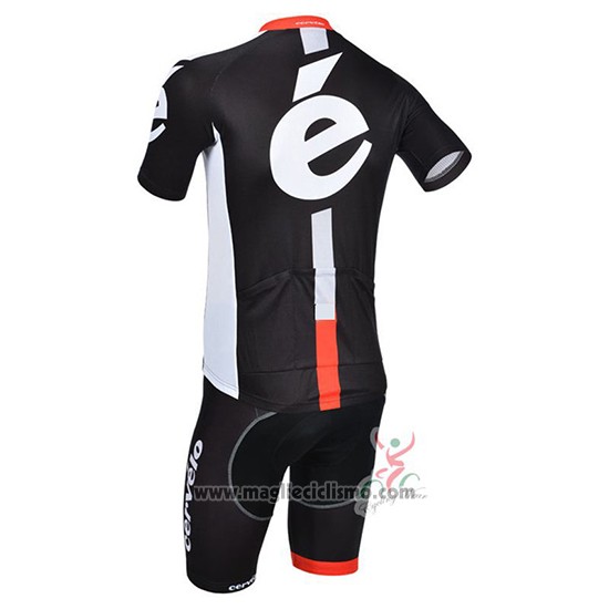 2019 Abbigliamento Ciclismo Cervelo Nero Bianco Manica Corta e Salopette