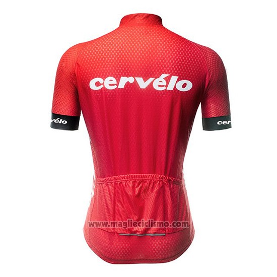 2019 Abbigliamento Ciclismo Cervelo Rosso Manica Corta e Salopette