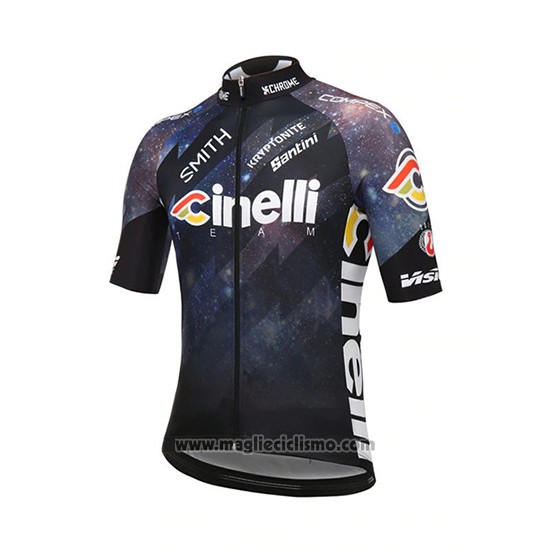2018 Abbigliamento Ciclismo Cinelli Nero Manica Corta e Salopette