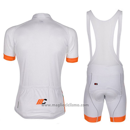 2018 Abbigliamento Ciclismo Cipollini Easy Bianchi e Arancione Manica Corta e Salopette