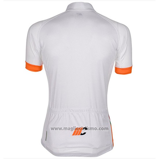 2018 Abbigliamento Ciclismo Cipollini Easy Bianchi e Arancione Manica Corta e Salopette
