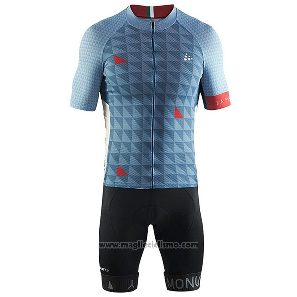2017 Abbigliamento Ciclismo Craft Monuments Grigio Manica Corta e Salopette