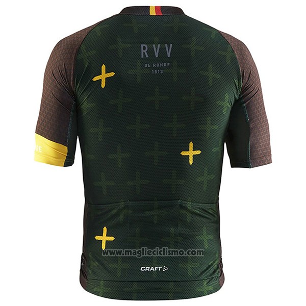 2017 Abbigliamento Ciclismo Craft Monuments Marrone e Verde Manica Corta e Salopette