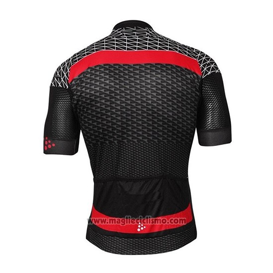 2018 Abbigliamento Ciclismo Craft Route Nero Rosso Manica Corta e Salopette