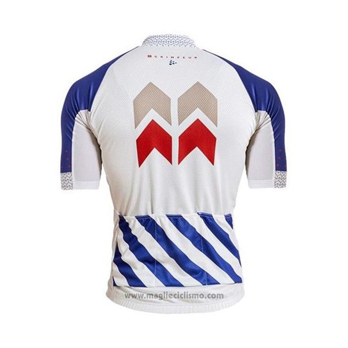 2020 Abbigliamento Ciclismo Craft Blu Bianco Manica Corta e Salopette