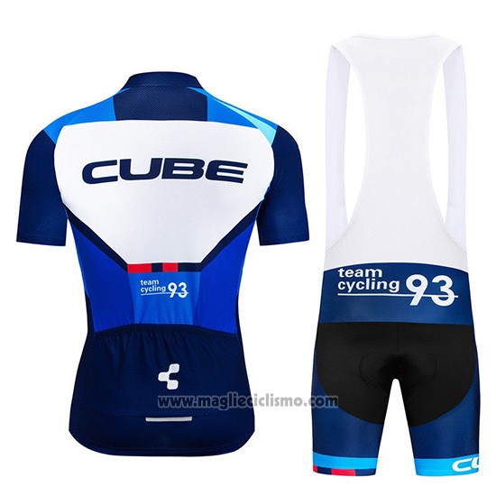 2019 Abbigliamento Ciclismo Cube Blu Blu Scuro Manica Corta e Salopette