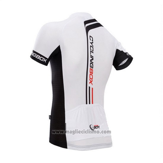 2014 Abbigliamento Ciclismo Fox Cyclingbox Aceso Nero e Bianco Manica Corta e Salopette