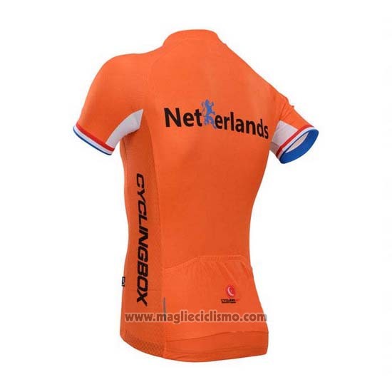 2014 Abbigliamento Ciclismo Fox Cyclingbox Arancione Manica Corta e Salopette