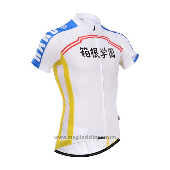 2014 Abbigliamento Ciclismo Fox Cyclingbox Bianco e Blu Manica Corta e Salopette