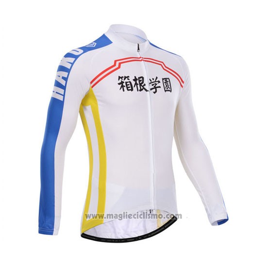 2014 Abbigliamento Ciclismo Fox Cyclingbox Bianco e Blu Manica Lunga e Salopette