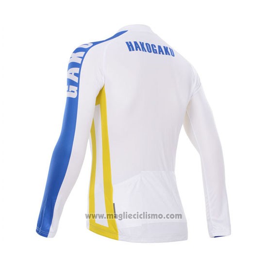 2014 Abbigliamento Ciclismo Fox Cyclingbox Bianco e Blu Manica Lunga e Salopette