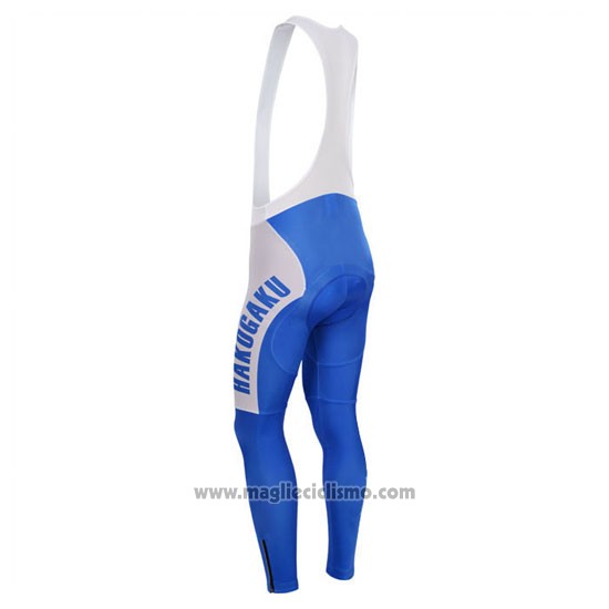 2014 Abbigliamento Ciclismo Fox Cyclingbox Bianco e Blu Manica Lunga e Salopette