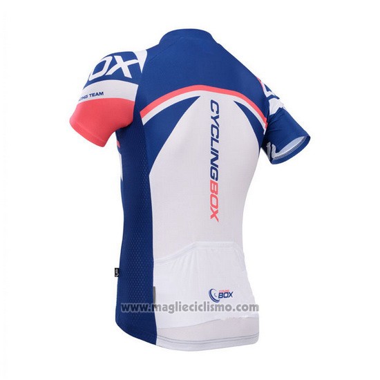 2014 Abbigliamento Ciclismo Fox Cyclingbox Blu Manica Corta e Salopette