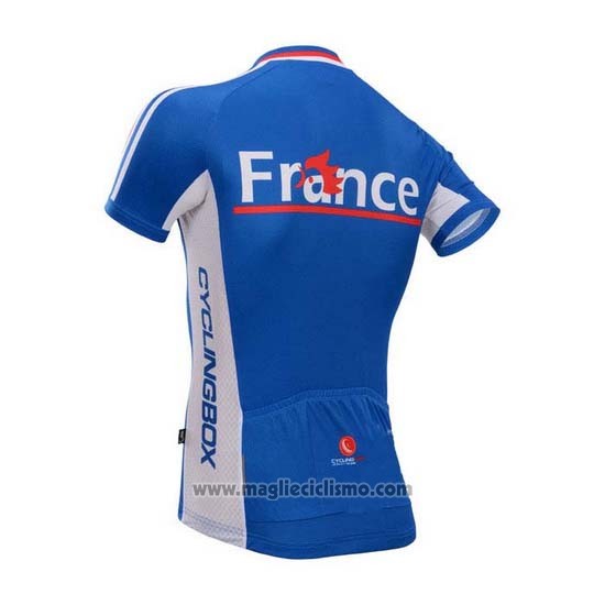 2014 Abbigliamento Ciclismo Fox Cyclingbox Celeste Manica Corta e Salopette