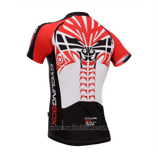 2014 Abbigliamento Ciclismo Fox Cyclingbox Nero e Rosso Manica Corta e Salopette