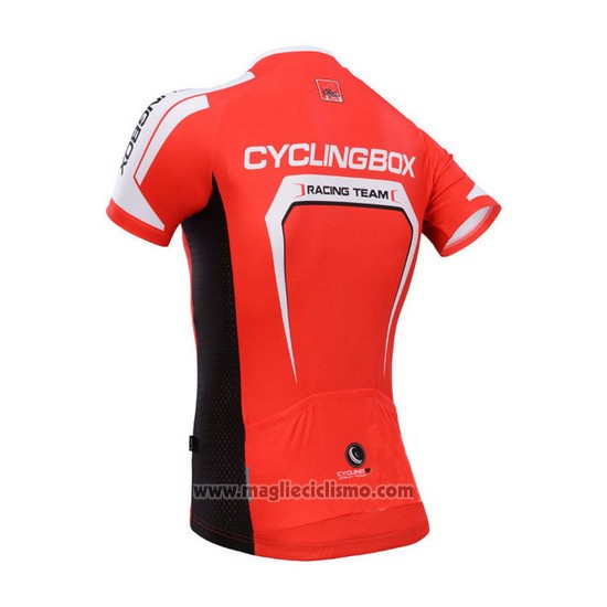 2014 Abbigliamento Ciclismo Fox Cyclingbox Rosso e Bianco Manica Corta e Salopette