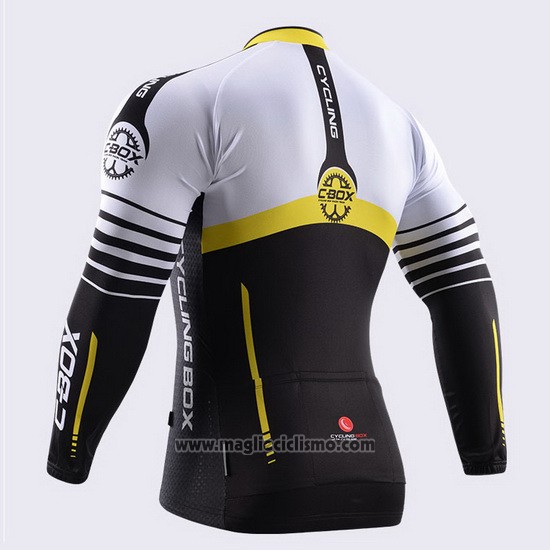 2015 Abbigliamento Ciclismo Fox Cyclingbox Nero e Bianco Manica Lunga e Salopette