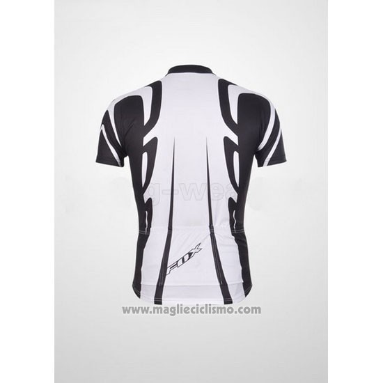 2011 Abbigliamento Ciclismo Fox Bianco e Nero Manica Corta e Salopette