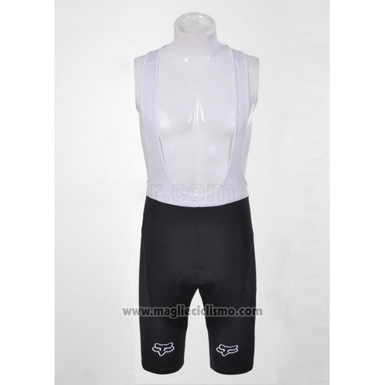 2011 Abbigliamento Ciclismo Fox Bianco e Nero Manica Corta e Salopette